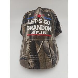 Unbranded Let's Go Brandon Camo Hat Cap BRAND NEW WITH TAGS. VIBRANT EMBROIDERY.